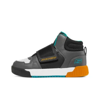 Skechers Adapters Mid Top Kids' Skateboarding Shoes Gray Black Teenagers