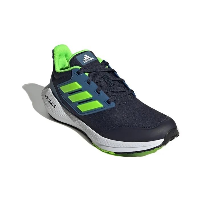 Adidas Eq21 Run 2.0 J Anti-Slip Wear-Resistant Low-Top Kids' Running Shoes Black Green Teenagers-2
