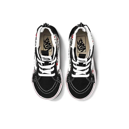 Vans Sk8-Hi Zip Toddler 'I Heart Print'-3