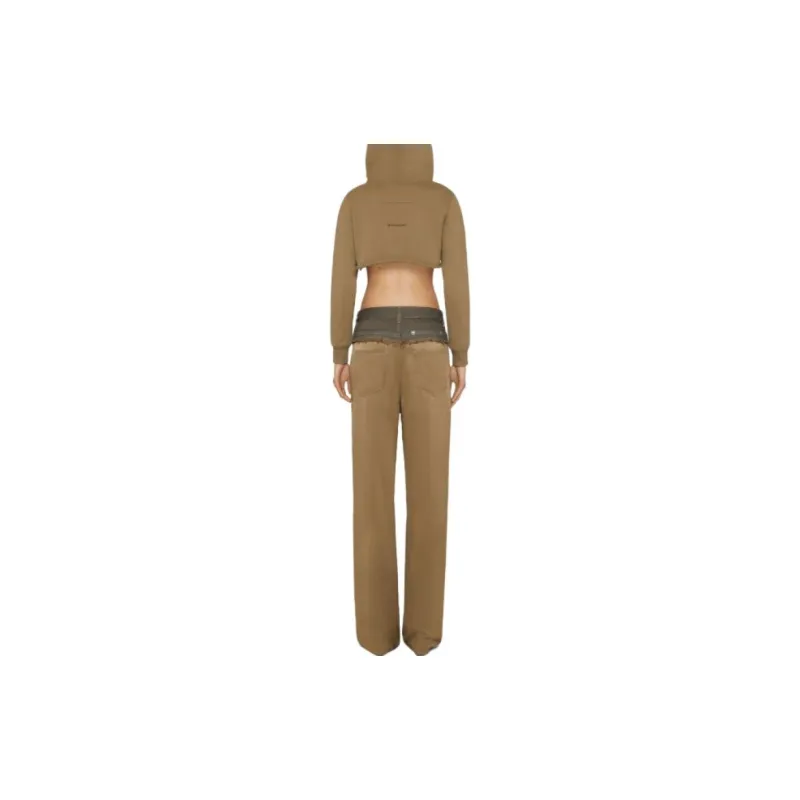 Givenchy Cropped Hoodie 'Dark Khaki'-2