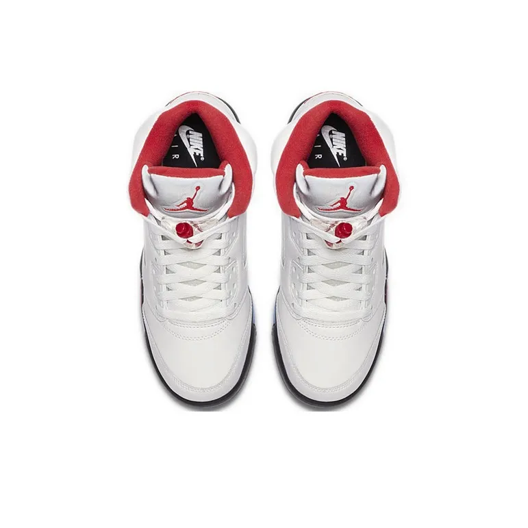 Jordan 5 Retro Fire Red Silver Tongue 2020 GS-3