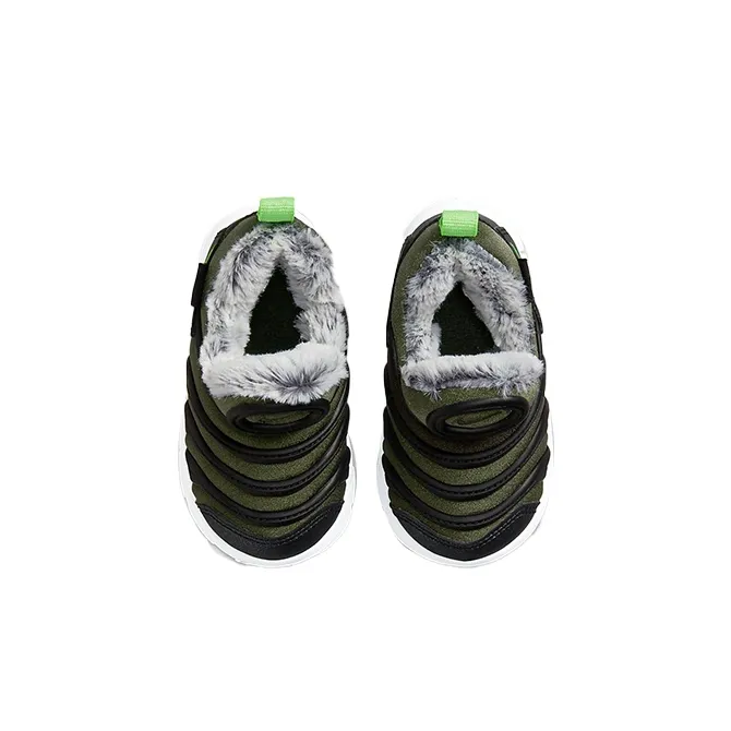 Nike Dynamo Free Low Top Sports Casual Shoes Black Green Silver Infant And Toddler-4