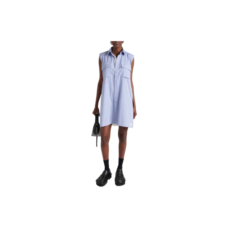 Sacai Striped Sleeveless Shirtdress-1