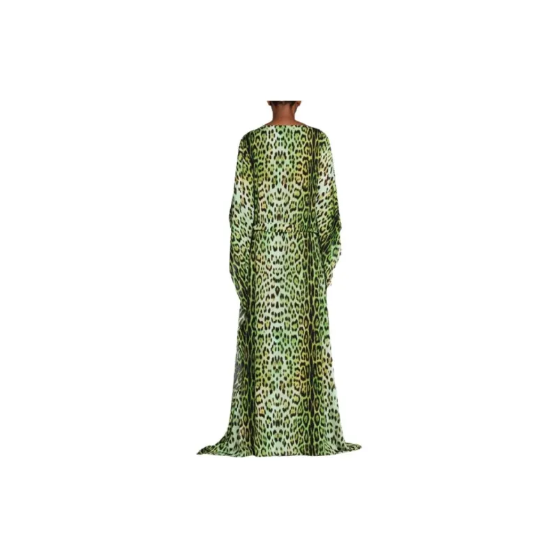 Roberto Cavalli Long Sleeved Dress Women's Green-3