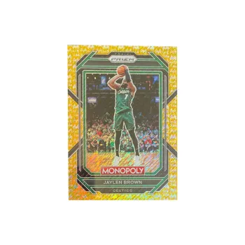PANINI 2023 24 Prizm Celtics Jaylen Brown 106/500 Refractor Gold Refractor Star Card Access Pass Sports Cards 1 Pc