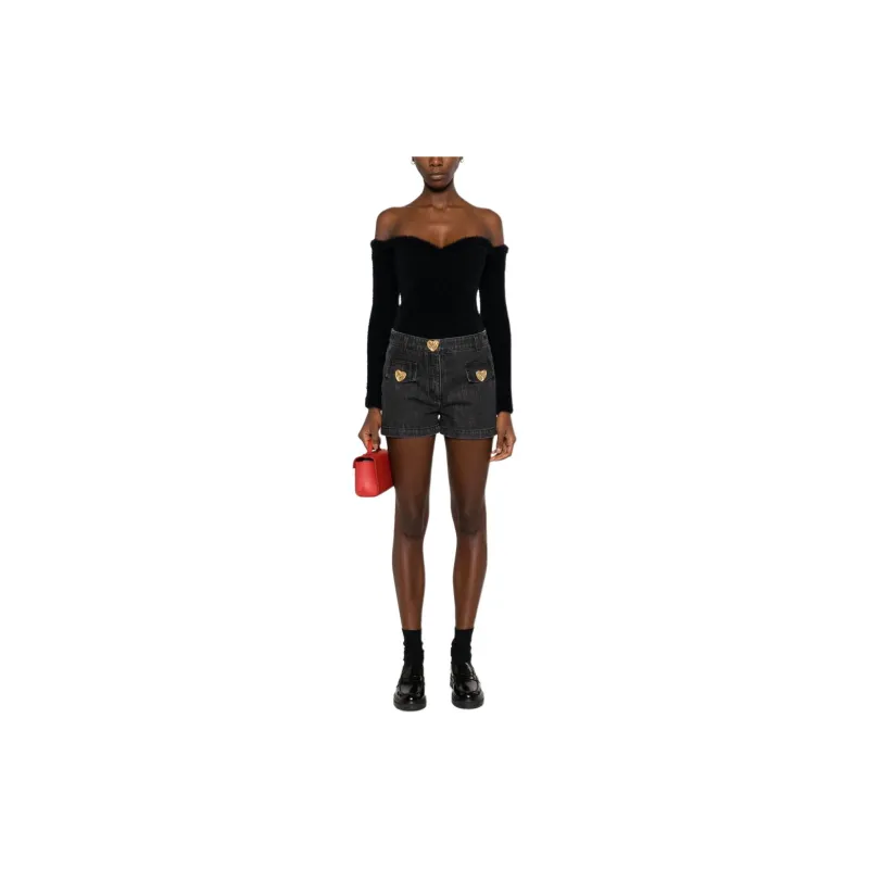 MOSCHINO Denim Shorts Women's Black-1