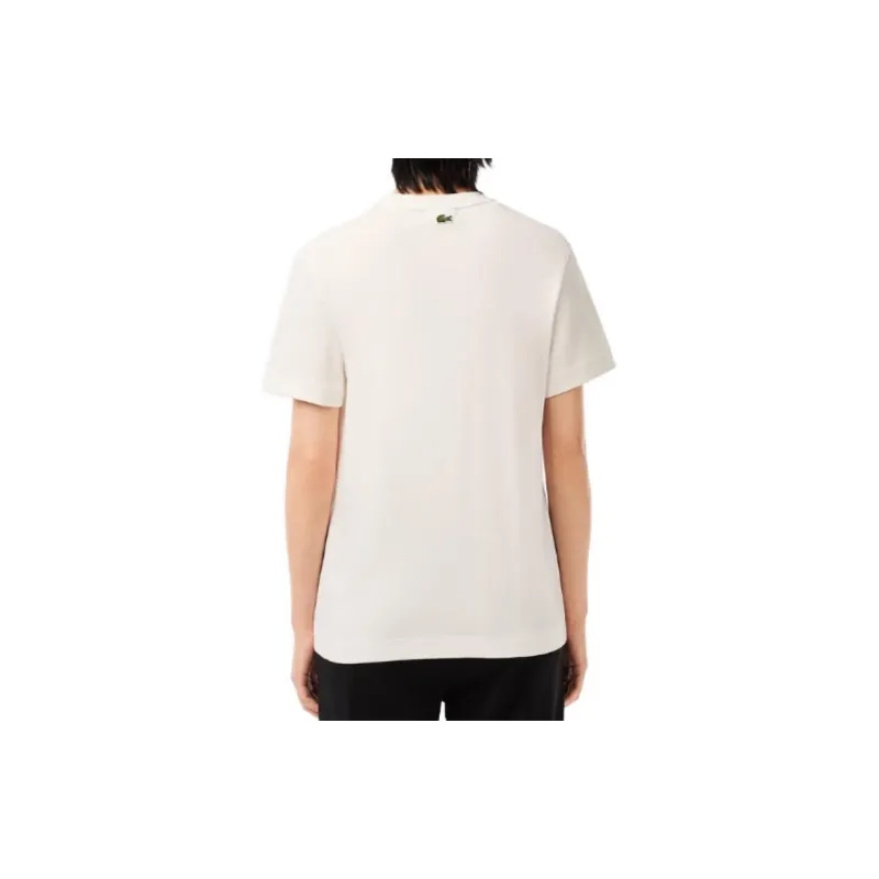 LACOSTE Signature print Cotton T shirt-2