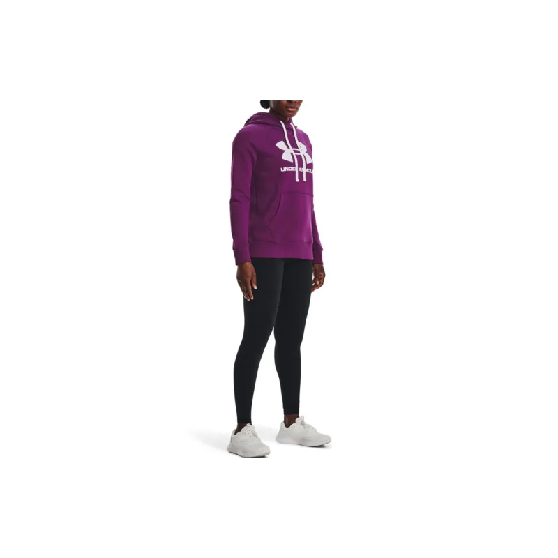 Under Armour RIVAL FLEECE LOGO HOODIE Sweatshirt Women's Purple-4
