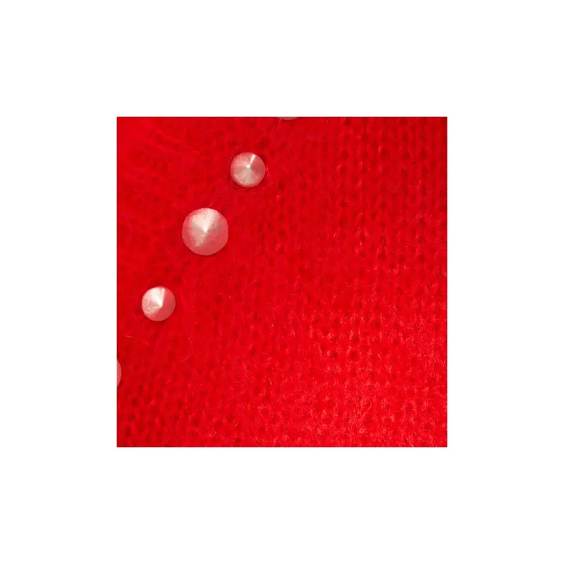 GUCCI Women's Mohair With Studs Sweater Red-5