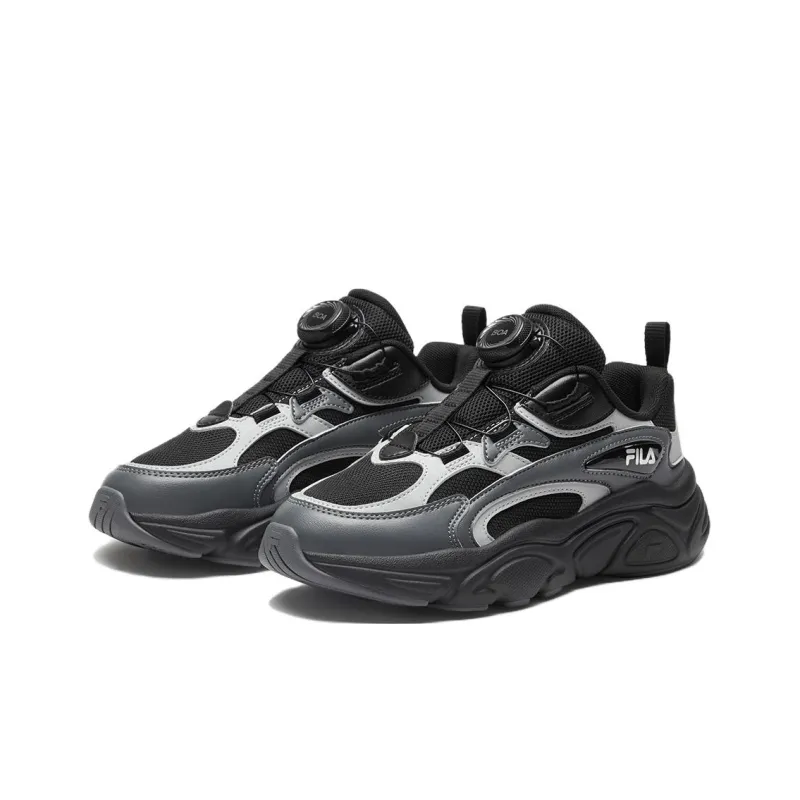 FILA KIDS Mars TD Abrasion Resistant Low Top Kids' Running Shoes Black Unisex-6