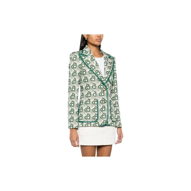 CASABLANCA Heart Monogram Jacquard Single Breasted Jacket-1
