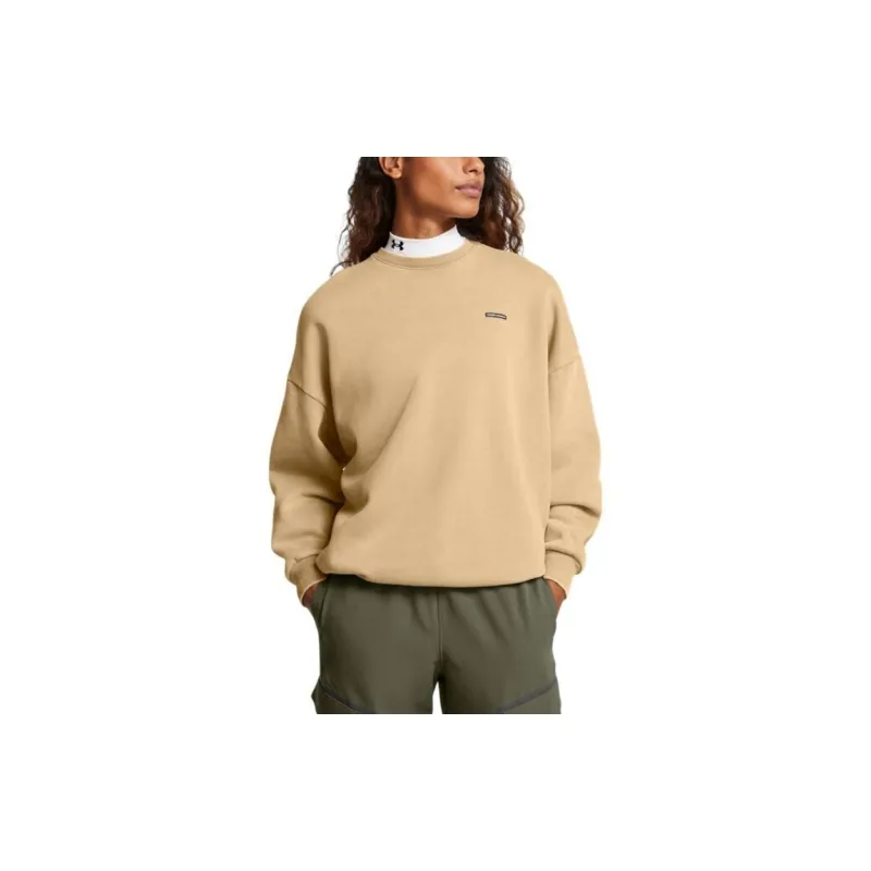 Under Armour Icon FW24 Sweatshirt Women's Camel Brown-3