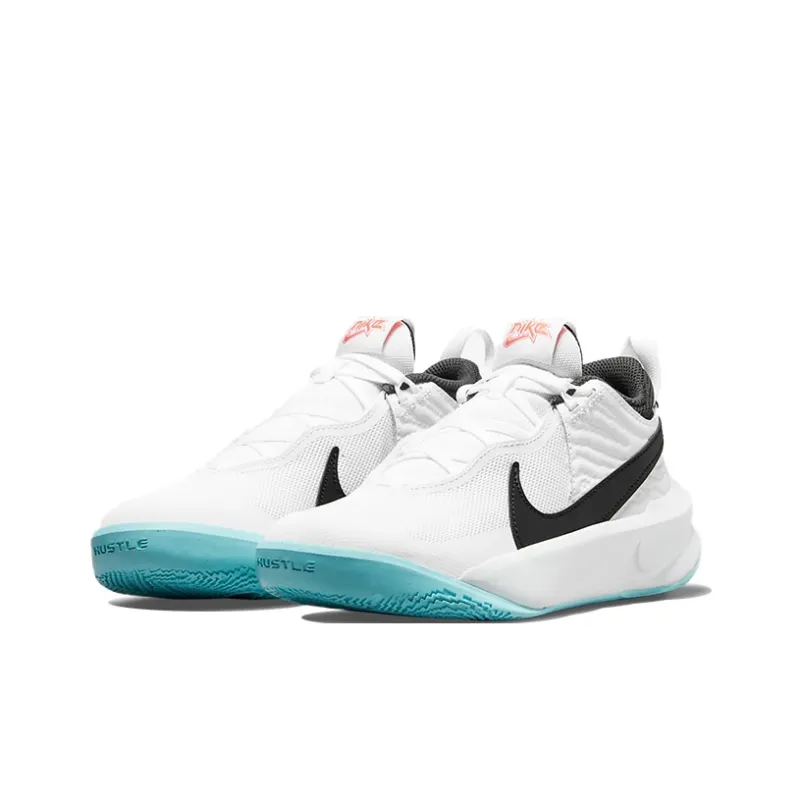 Nike Team Hustle D 10 White Black Blue GS-2