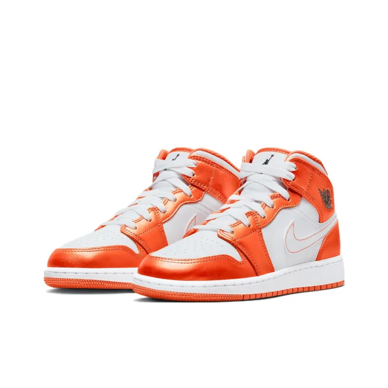 Jordan 1 Mid Metallic Orange GS-3