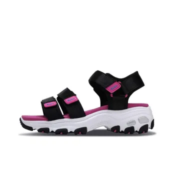 Skechers D'LITES Series Breathable Children's Sandals Black Pink Teenagers