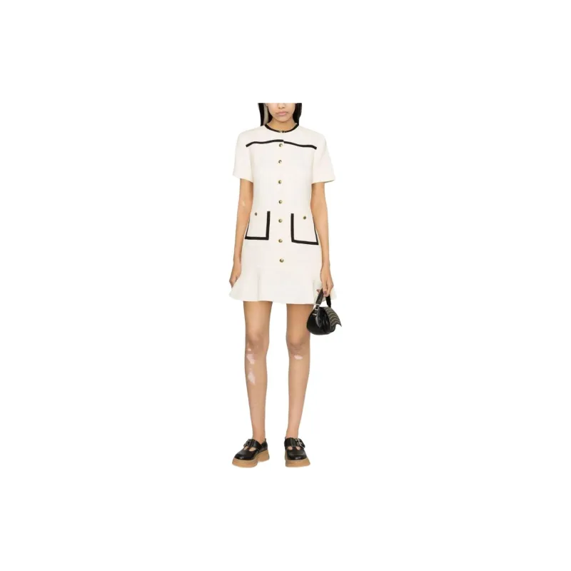 Sandro Short-Sleeved Dresses Women's Beige-1