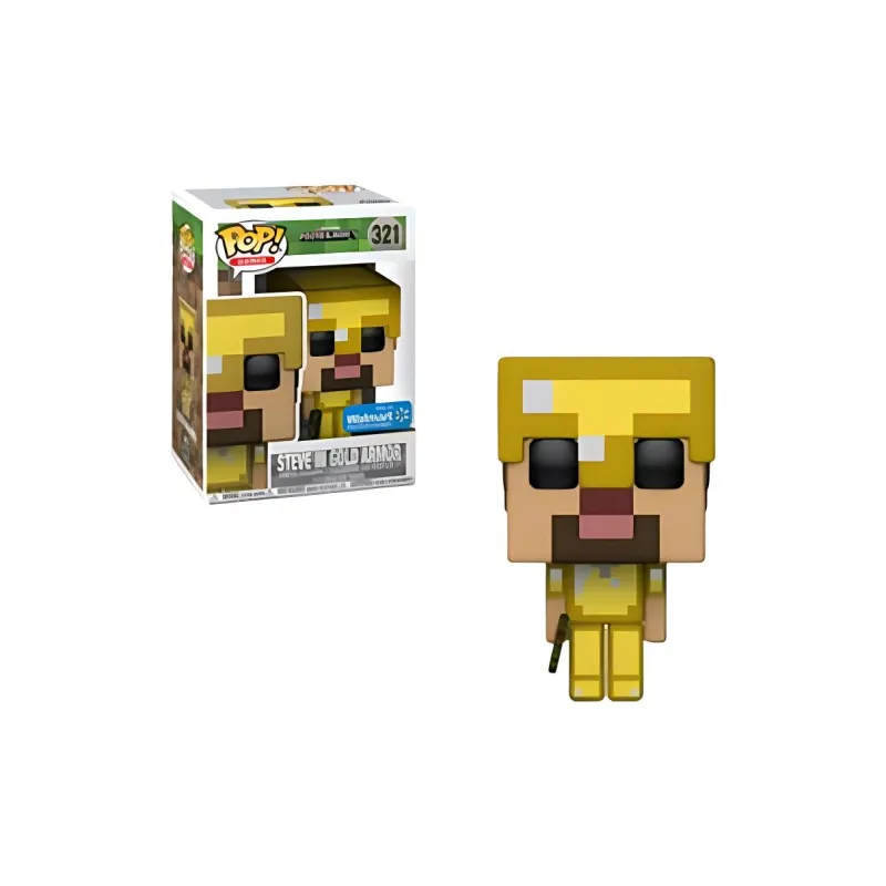 Funko Pop! Games Minecraft Steve In Gold Armor Walmart Exclusive Figure #321-1