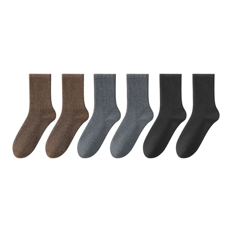 H YXIANG Mid Calf Socks Women's 6 Pack-6