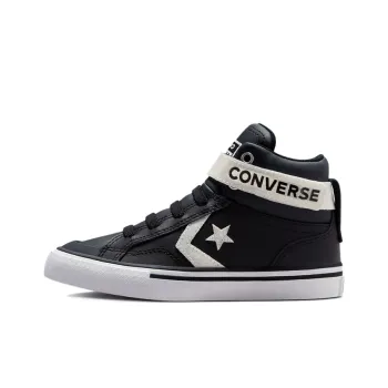 Converse Pro Blaze Strap Anti Slip Wear Resistant High Top Skateboard Shoes Black White Teenagers