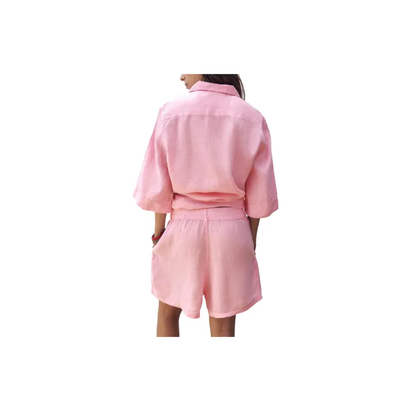 ZARA Casual Shorts Women's Rose Red-3