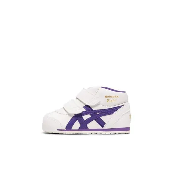 Onitsuka Tiger Mexico Mid Runner Abrasion Resistant Mid Top Running Shoes White Purple Infant And Toddler