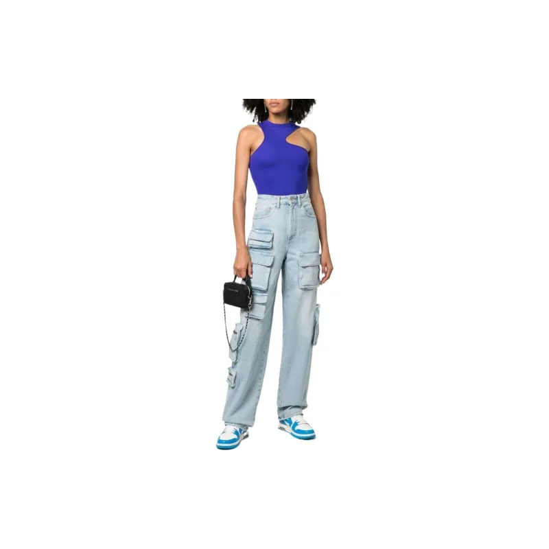 OFF WHITE Sleek Asymmetric Rowing Top Purple-2