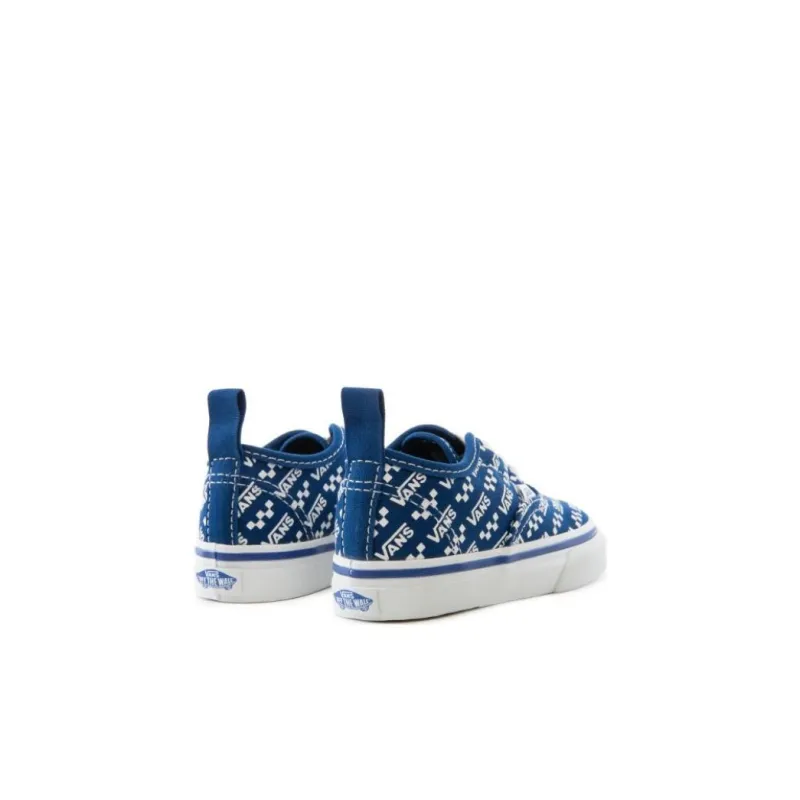 Vans Authentic   Elastic Laces Toddler 'Logo Repeat - True Blue'-4