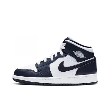 Jordan 1 Mid White Metallic Gold Obsidian GS