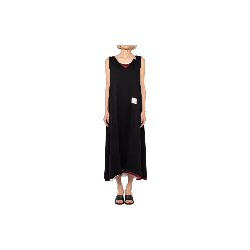 Maison Mihara Yasuhiro SS24 Sleeveless Dress Women's Black Red-3