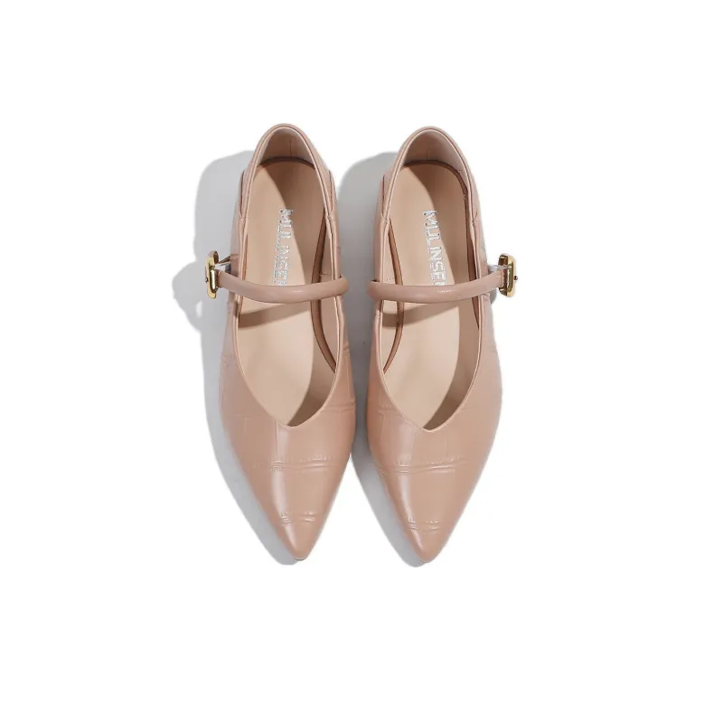 Mulinsen Women's Casual Shoes 1.5CM Women's Nude-2