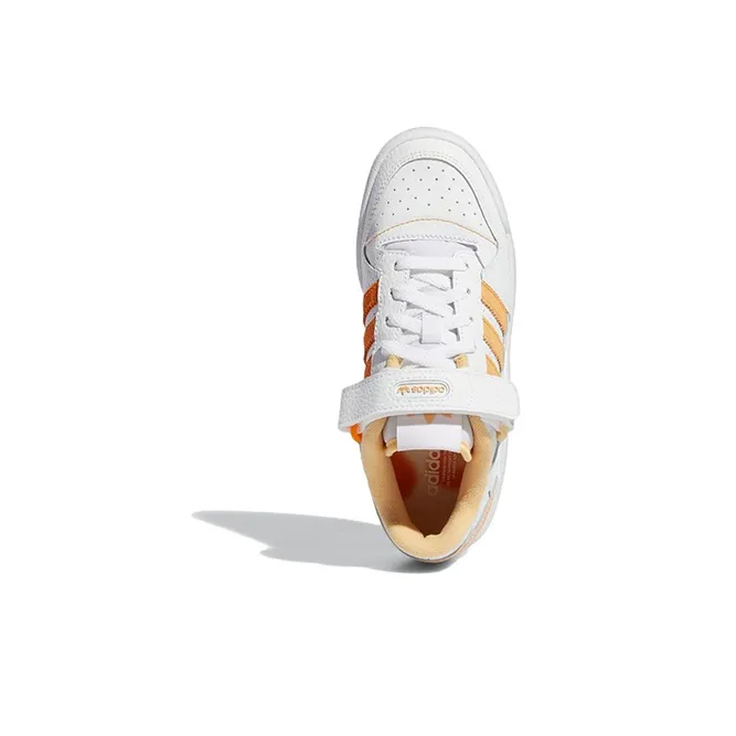Adidas Originals FORUM Low J Low Top Kids' Skateboarding Shoes White Yellow Teenagers-4