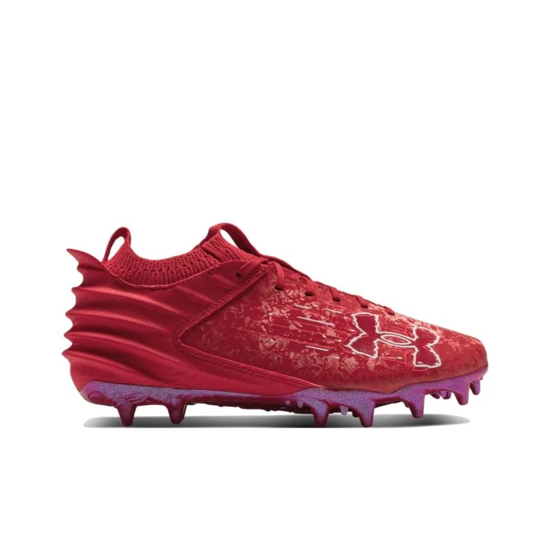 Under Armour Blur 2 AG Rubber Short Studs Anti Slip Wear Resistant Soccer Shoes Men's Red-1