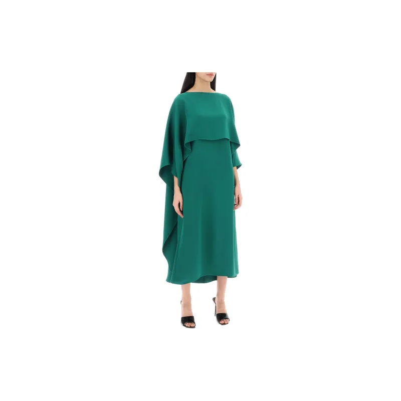 Valentino Ruffled Cape Dress-1