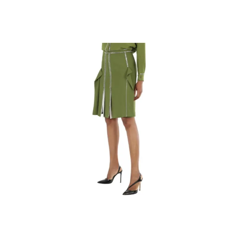 Burberry Casual Short Skirts Women's Green-4
