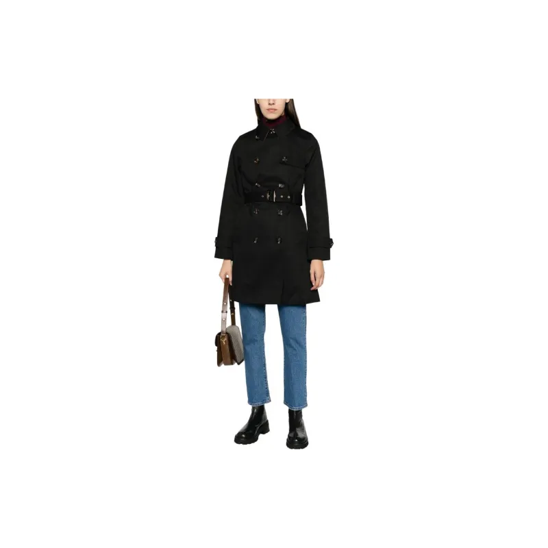 BARBOUR Short Greta Trench Coat-3