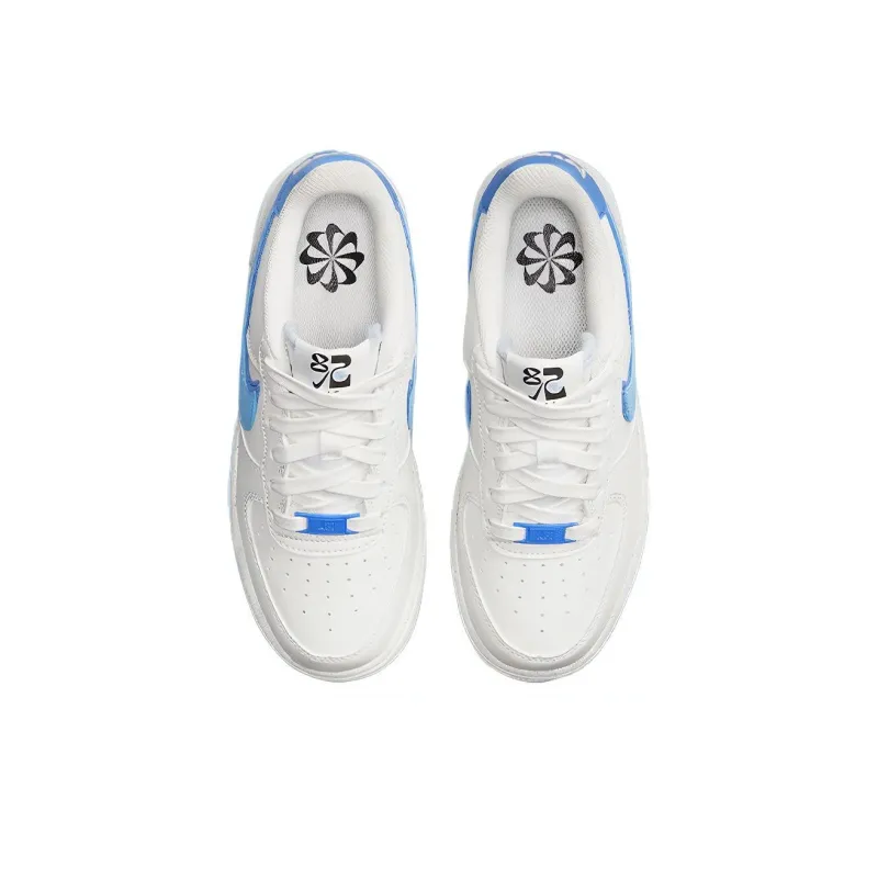 Nike Air Force 1 Low 82 Double Swoosh White Medium Blue GS-4