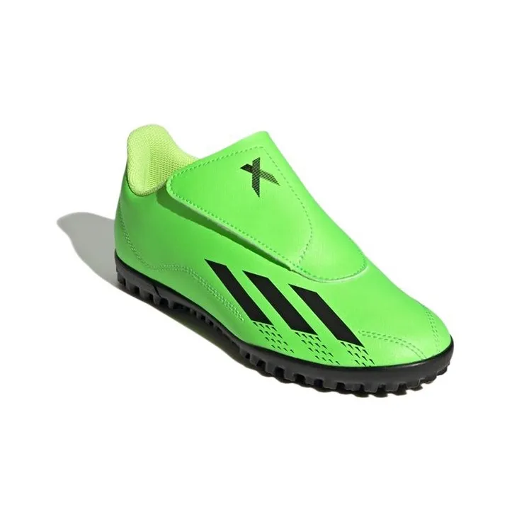 Adidas X SPEEDPORTAL.4 Abrasion Resistant Low Top Kids' Soccer Shoes Neon Green Teenagers-2