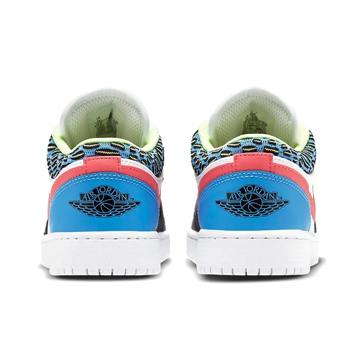 Jordan Kids Air Jordan 1 Low 'White Mesh/Multicolor' Sneakers-4