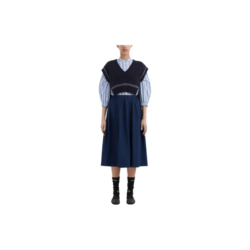 MARNI A line Cotton Midi Skirt-3