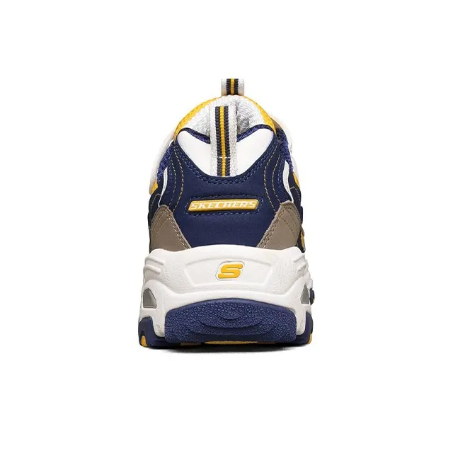 Skechers D'LITES Series Cushioning, Slip Resistant, And Abrasion Resistant Kids Lifestyle Shoes Yellow White Teenagers-3