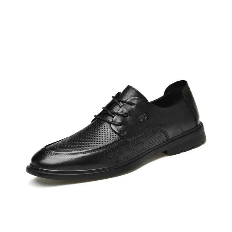 Mulinsen Men's Casual Shoes Men Low Top Black/Black Cut Out-9