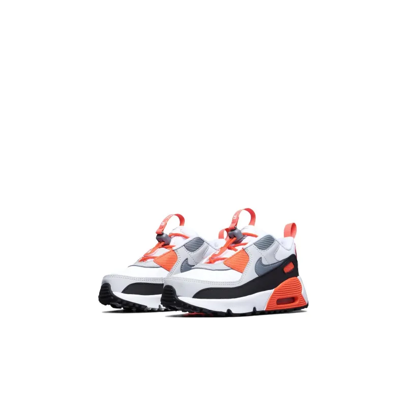 Nike Air Max 90 Toggle Mid Top Toddler Shoes Gray White Orange Infant And Toddler-2