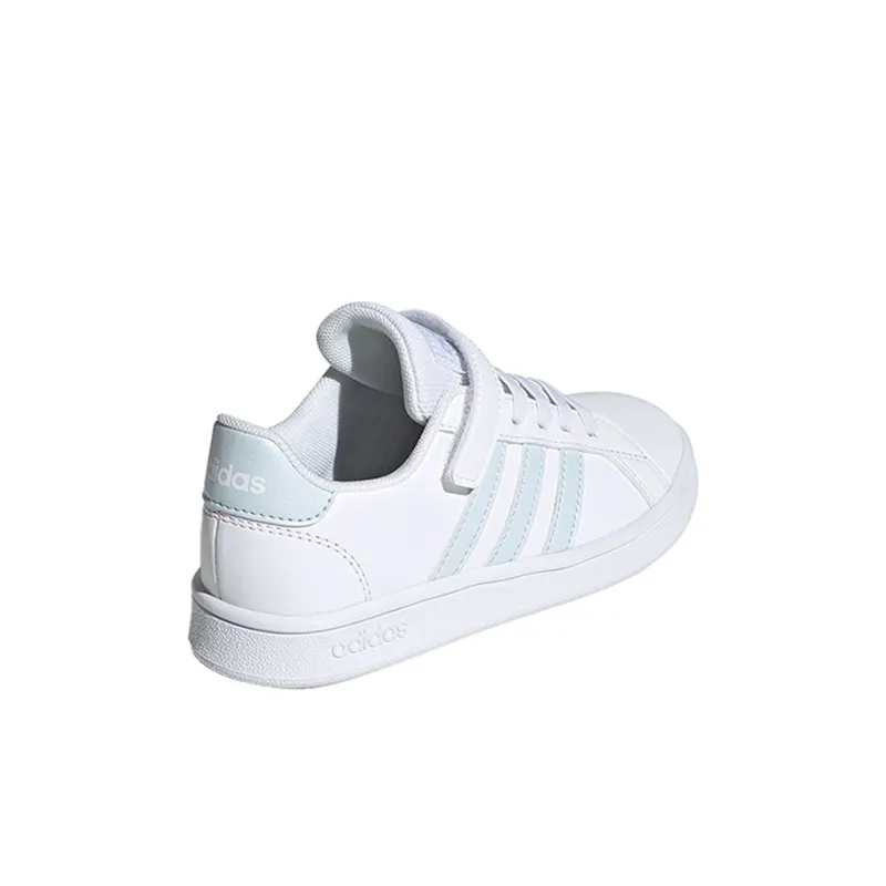Adidas Neo GRAND COURT Slip Resistant Low Top Kids' Skateboarding Shoes White Kids'-3