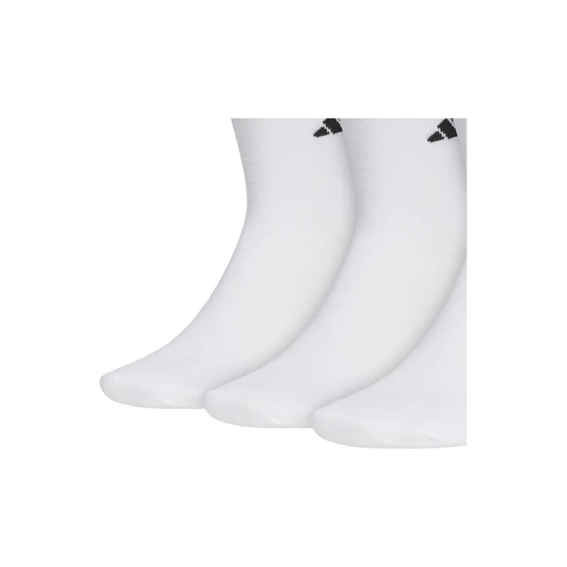 Adidas Mid Calf Socks Unisex 9 Double Loads White-3