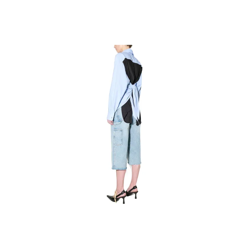OUR LEGACY Contrast Striped Cotton Shirt-3