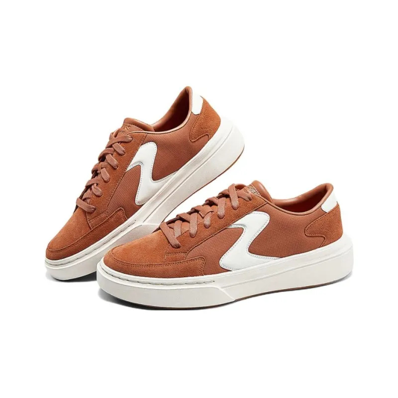 Skechers Court Classics Anti Slip Wear Resistant Breathable Support Low Top Skateboard Shoes Men's Umber-2