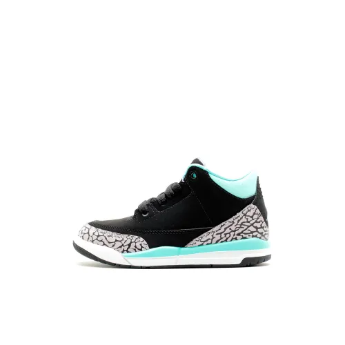 Jordan 3 Retro Black Iron Purple Bleached Turquoise PS