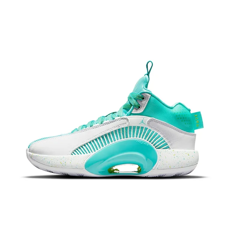 Jordan Air Jordan 35 'Guo Ailun' Anti Slip Wear Resistant Mid Top Children's Basketball Shoes Mint Green Unisex-0