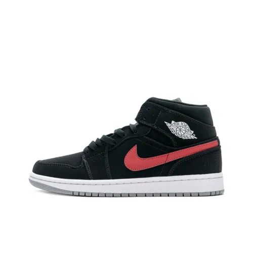 Jordan 1 Retro Mid GS Black University Red