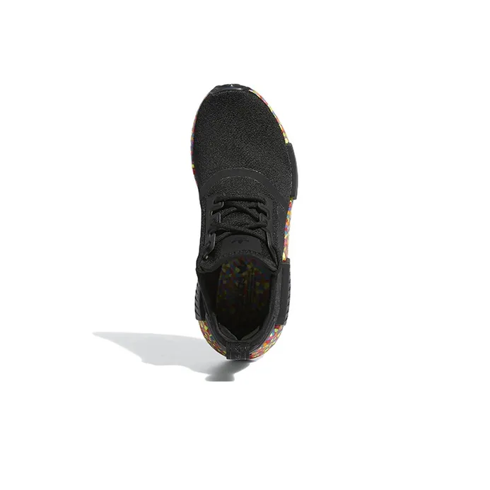 Adidas Originals NMD_R1 Kids Lifestyle Shoes Black Yellow Teenagers-4